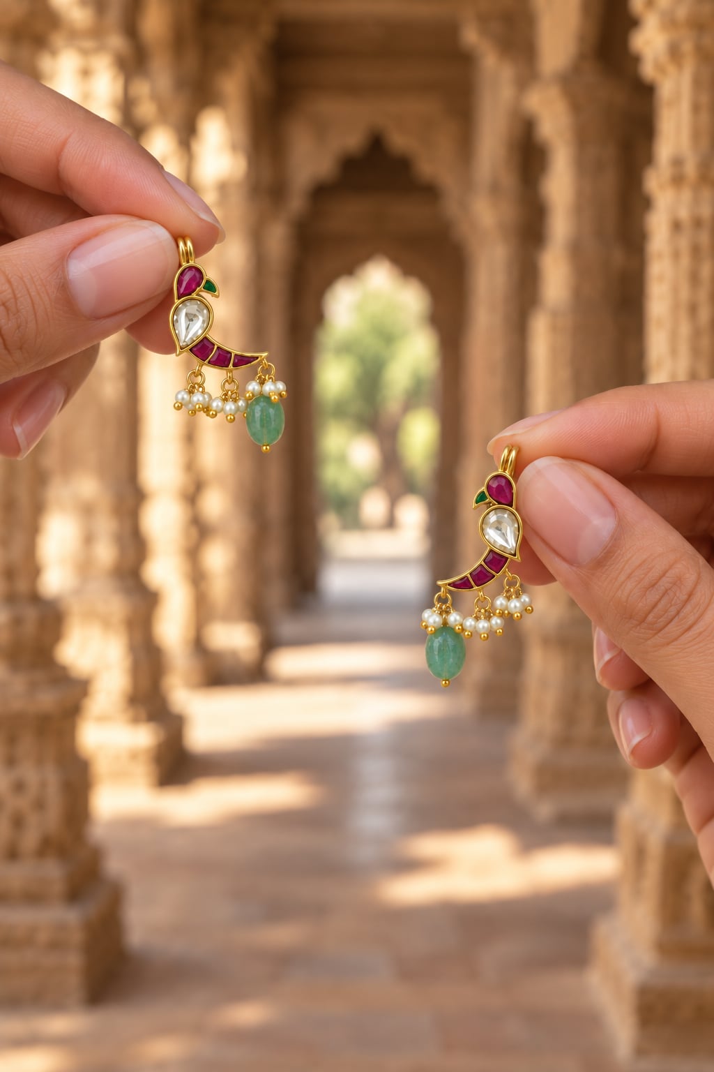 Mayura Kundan Ear Cuffs — view 3